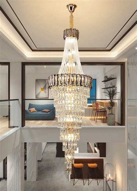 Luxury Led Crystal Chandelier Lighting Room Lobby Stairs Chandeliers