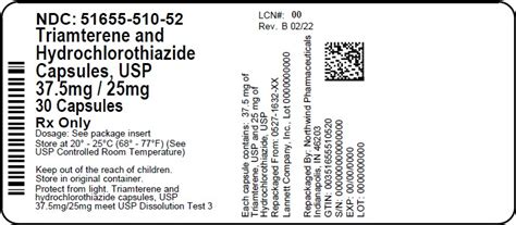 Ndc Triamterene And Hydrochlorothiazide Capsule Oral Label