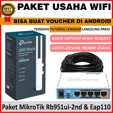 Jual Paket Alat Usaha Wifi Sistem Voucher Rt Rw Net Siap Pakai