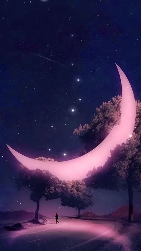 Android iOS Crescent Moon Live Wallpaper - DesktopHut