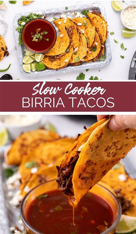 These Slow Cooker Birria Tacos Are Slow Cooked To Perfection And