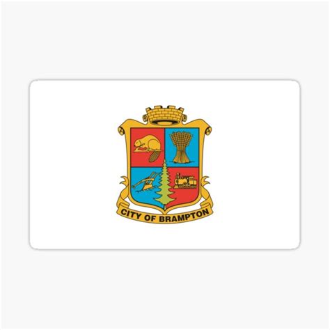 Flag Of Brampton Ontario Sticker For Sale By Shav Redbubble