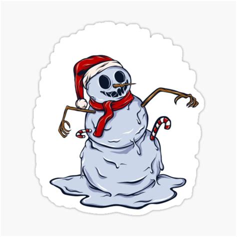 "Creepy Christmas Snowman" Sticker for Sale by hieuvustore | Redbubble