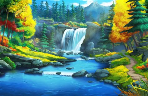 Waterfall In The Forest Jigsaw Puzzle In Waterfalls Puzzles On