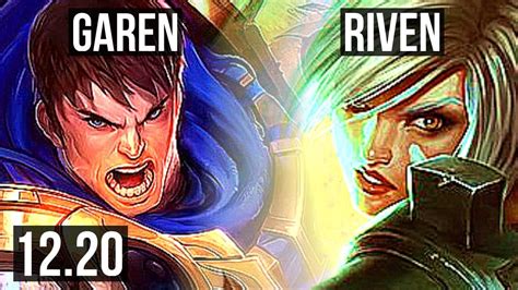 Garen Vs Riven Top 15m Mastery 400 Games Dominating Kr Master