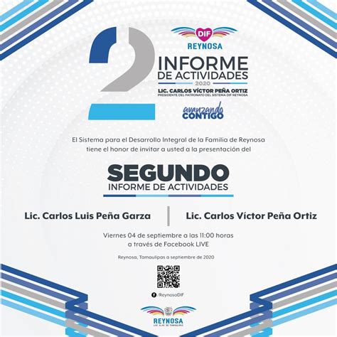 Sistema DIF Reynosa invita a la presentación del Segundo Informe de