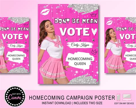 Homecoming Queen Poster Sign Class Campaign Class President - Etsy