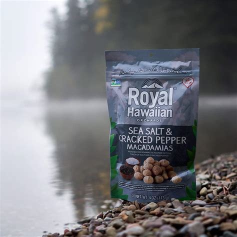 Royal Hawaiian Orchards Sea Salt Pepper Macadamia Nuts Oz Pack Of