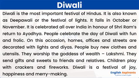 Paragraph On Diwali In English 100 150 200 250 Words