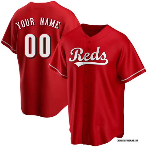 Custom Youth Cincinnati Reds Alternate Jersey - Red Replica