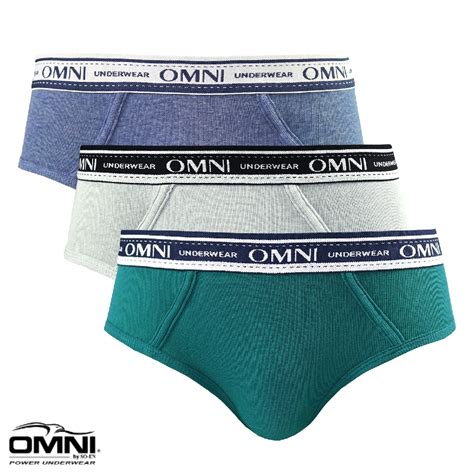 OMNI By SO EN Men S 3in1 Zipper Ribbed Cotton Bikini Brief Shopee
