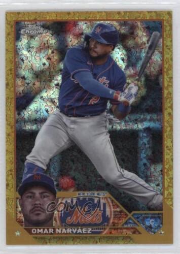 2023 Topps Chrome Update Gold Mini Diamond Refractor 50 Omar Narvaez