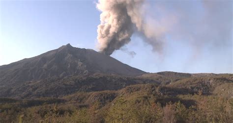 Volcanic Ash Fallout After Large Eruption At Volcano. Volcanic Ash And ...