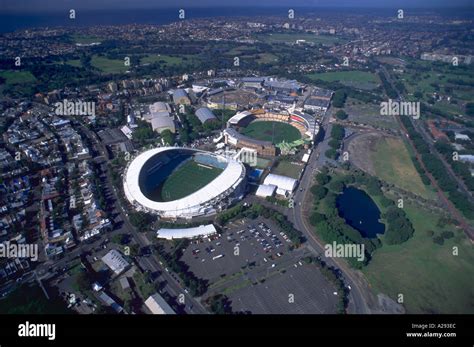 Aerial view of Sydney Football Stadium and Cricket Ground Sydney Stock ...