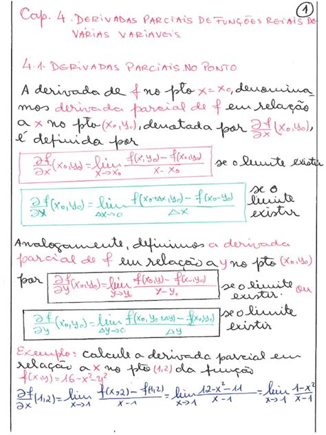 Tarefa 4 Derivadas Parciais - 2021 - Cap 4 - Derivadas - Parciais | PDF