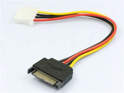 Eudgs 15 Pin Sata Male To 4 Pin Molex Female Ide Hdd Power Hard Drive Cable