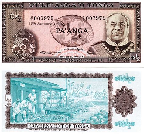 Scwpm P B Tbb B B Pa Anga Tongan Banknote Uncirculated Unc