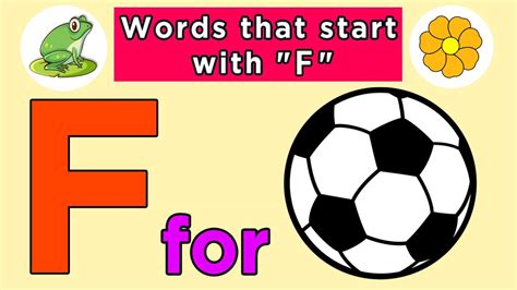 Words That Start With Letter F Words That Start With Letter F For