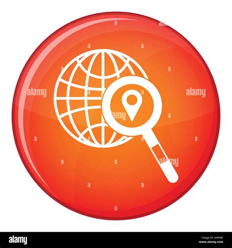 Globe Map Pointer And Magnifying Glass Stock Vector Image And Art Alamy