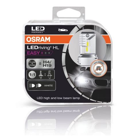 Led H4h1912v19w Cool White 6500k Osram Ledriving Hl Easy 64193dwesy