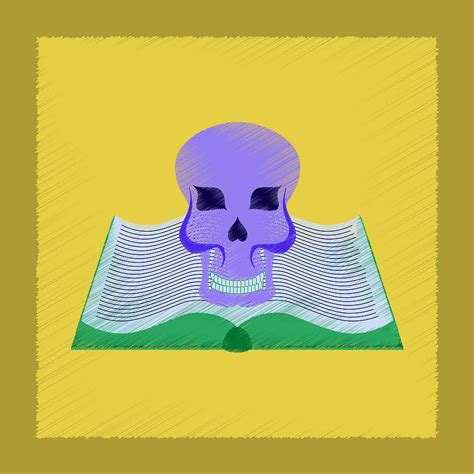 Flat Shading Style Icon Book Skull Vector Eps Ai Uidownload