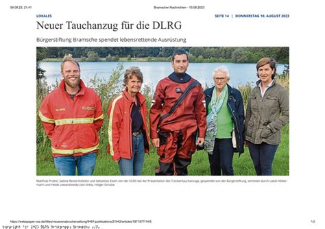 News Detail DLRG Ortsgruppe Bramsche E V