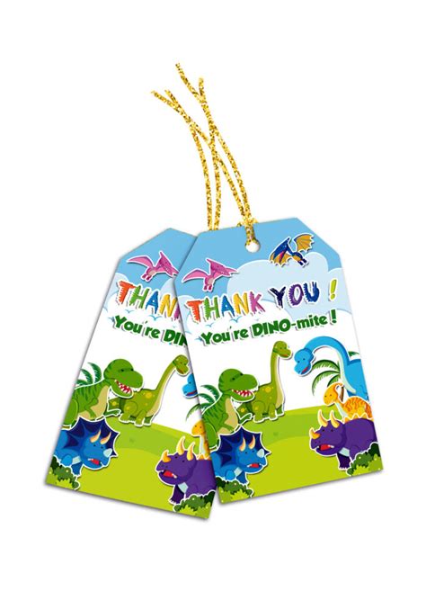 Pack Of 30 Dinosaur Theme Thank You Cards For Return Gift