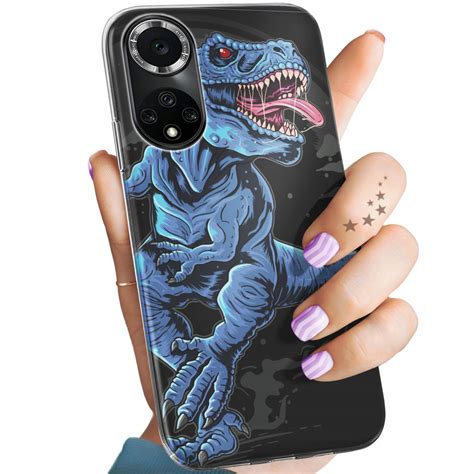 Etui Do Huawei Nova Honor Wzory Dinozaury Reptilia