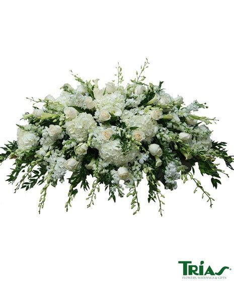 Sympathy And Funeral Flowers For The Casket Trias Flowers