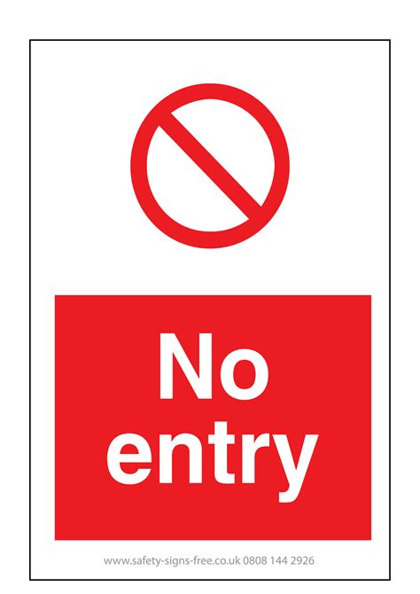 No Entry Signs | Poster Template - Free Printable No Entry Sign - Free Printable A To Z