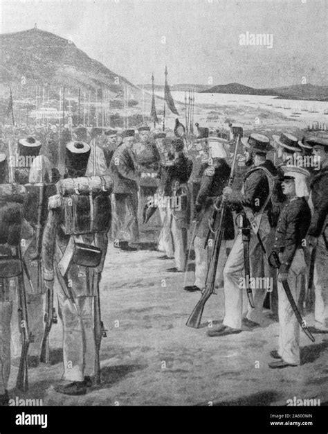 Painting Depicting The Proclamation Of Hong Kong As A British