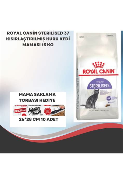 Royal Canin Sterilised 37 Kısırlaştırılmış Yetişkin Kedi Maması 15 Kg