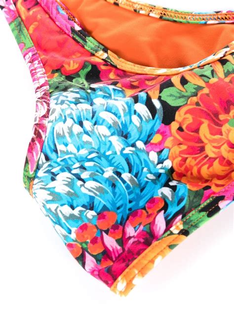 Reina Olga Floral Print Bikini Set Farfetch