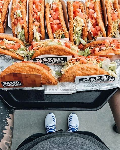 At The Tacobell Headquarters Checking Out The Newest Menu Item The Naked Chicken Chalupa The