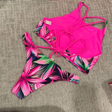 Swim Floral Handmade Cheeky Bikini Set Poshmark