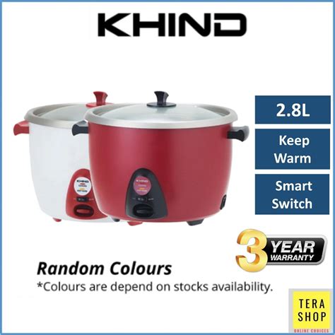 Khind Rc M L Anshin Rice Cooker With Smart Switch Random Color