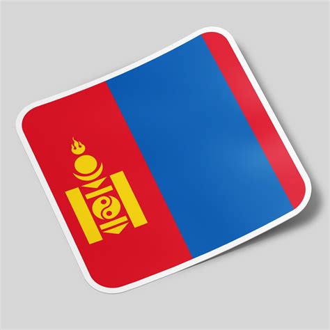 Mongolia Sticker Flag Square Gostickme