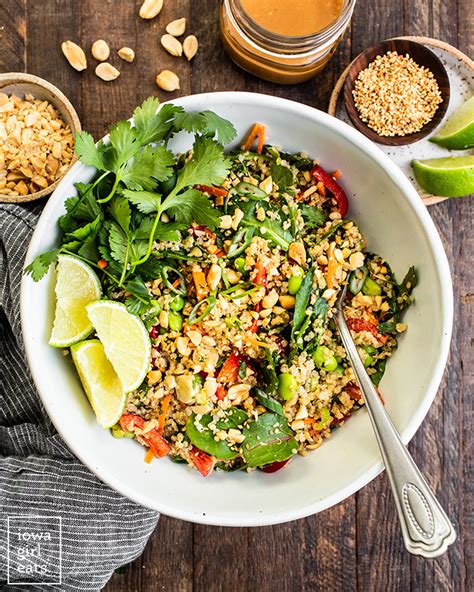 Thai Quinoa Salad With Peanut Dressing Packed With Plant Protein