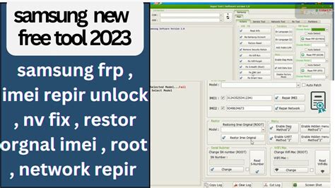 Samsung New Free Tool 2023 Samsung Frp Imei Repir Unlock Nv Fix Restor