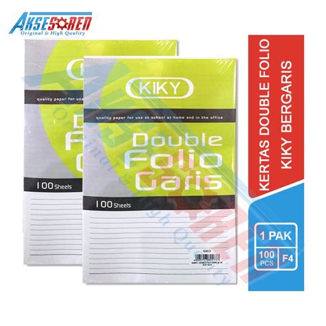 Jual Kertas Double Folio Garis Kiky 1 Pack100 Lembar Kertas Polio