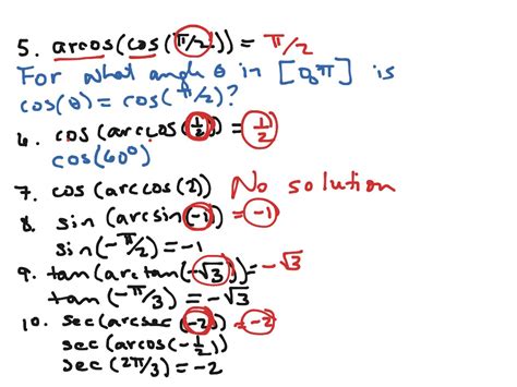 Inverse Trig Functions Compositions 20 Min Math Trigonometry