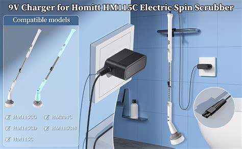 Amazon V Adapter For Homitt Electric Spin Scrubber Charger Power