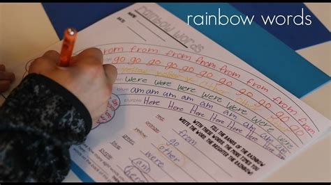 Rainbow Words Learn Sight Words Youtube