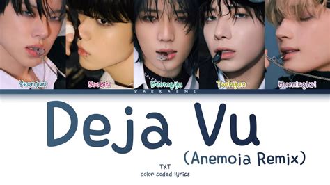 TXT Deja Vu Anemoia Remix Color Coded Lyrics Han Rom Vostfr Eng