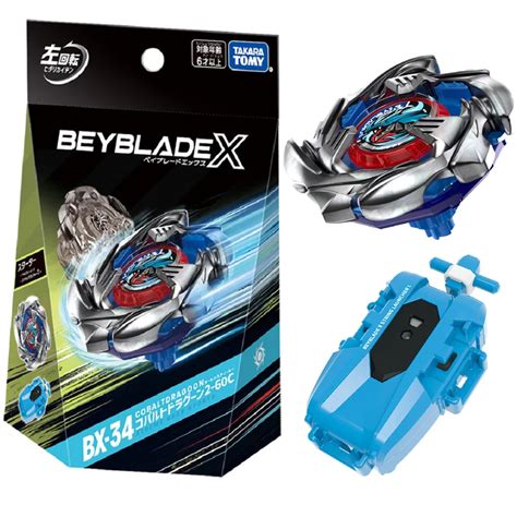 Original Takara Tomy Beyblade X Bx 34 Starter Cobalt Dragoon 2 60c 