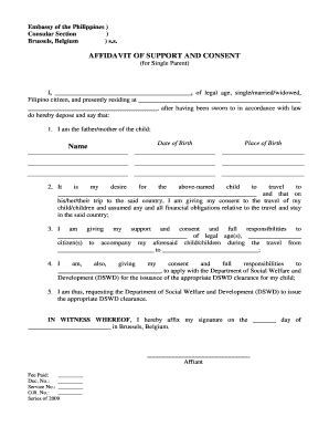 Affidavit Of Support Philippines Fill And Sign Printable Template Online