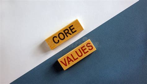 Our Core Values Symbol Concept Words Our Core Values On Wooden