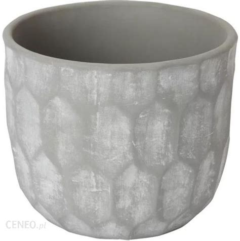 Goodhome Doniczka Ceramiczna Ozdobna Cm Geo Grey Ceny I Opinie