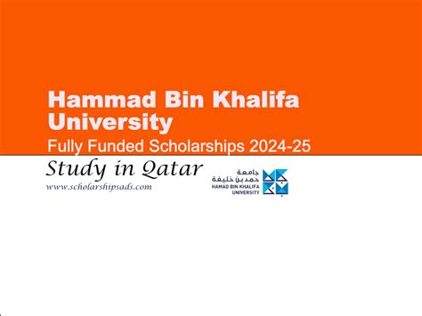 Scholarship Opportunities At Hammad Bin Khalifa University Qatar