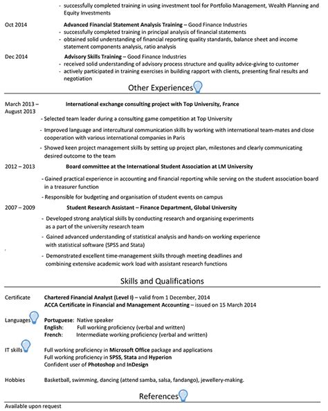 Portugal Cv Sample Page Careerprofessor Works